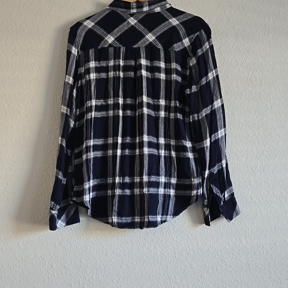 Rails Navy and White Plaid Shirt Size L - Picture 4 of 4